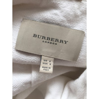 Burberry Jacke/Mantel aus Leinen in Weiß