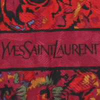 Yves Saint Laurent Echarpe/Foulard en Coton en Rouge