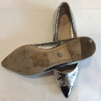 Kennel & Schmenger Slippers/Ballerinas Leather in Silvery