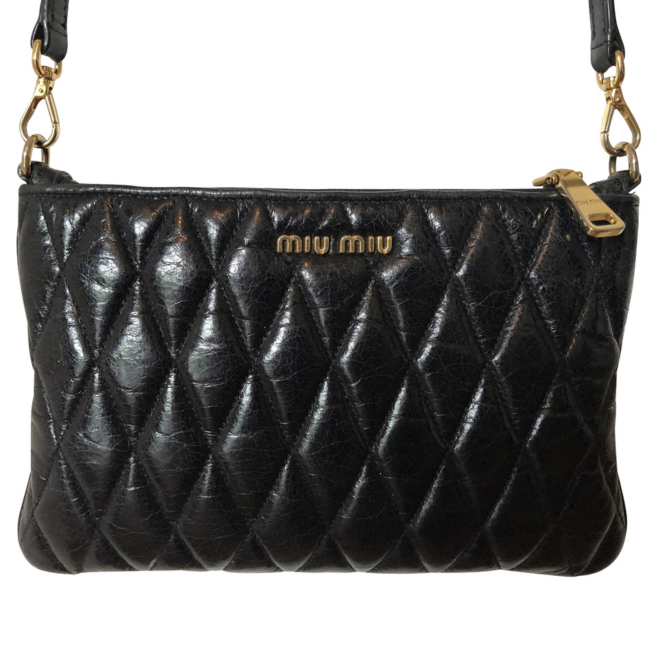 Miu Miu Shoulder bag Leather in Black