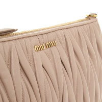 Miu Miu Clutch Leer in Huidskleur