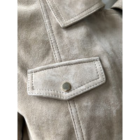 Windsor Jacke/Mantel aus Leder in Creme