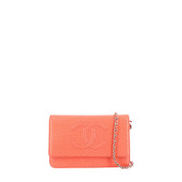 Chanel Wallet on Chain aus Leder in Orange