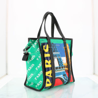 Balenciaga Bazar bag made of patent leather in green