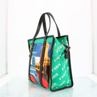 Balenciaga Bazar bag made of patent leather in green