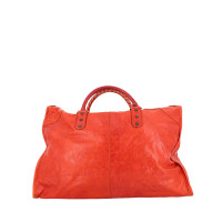 Balenciaga City Bag Leer in Rood