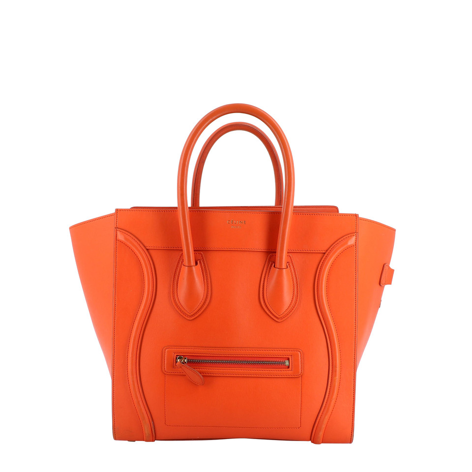 Céline Luggage aus Leder in Orange