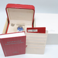 Omega Armbanduhr aus Stahl in Blau