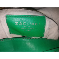 Zagliani Umhängetasche aus Leder in Grün