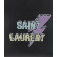 Saint Laurent Clutch Leer in Zwart