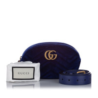 Gucci GG Marmont Matelassé Belt Bag Zijde in Blauw