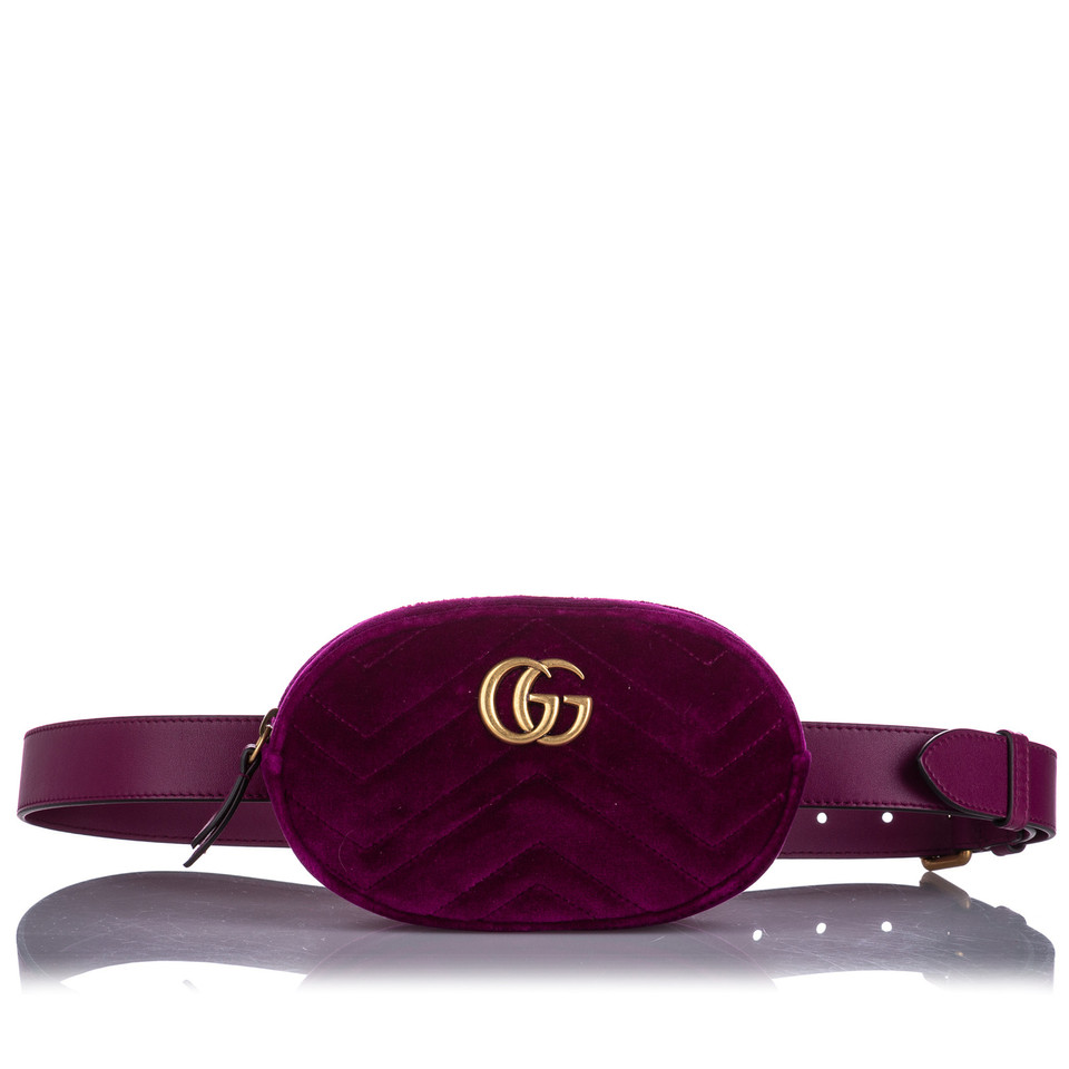 Gucci GG Marmont Matelassé Belt Bag Zijde in Roze