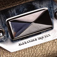 Alexander McQueen Box Bag 16 Leer in Goud