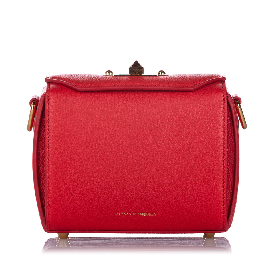 Alexander McQueen Box Bag 16 Leather in Red