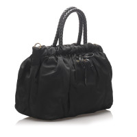Prada Handtasche aus Baumwolle in Schwarz