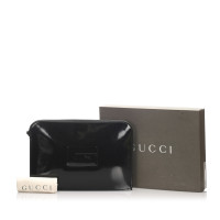 Gucci Clutch aus Lackleder in Schwarz