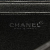 Chanel Chocolate Bar Flap Bag aus Leder in Schwarz