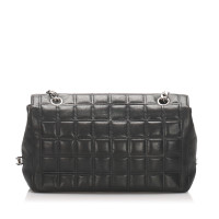 Chanel Chocolate Bar Flap Bag aus Leder in Schwarz