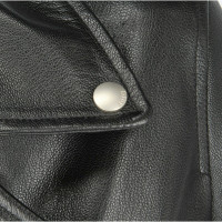 Christian Dior Jacke/Mantel aus Leder in Schwarz