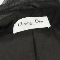 Christian Dior Jacke/Mantel aus Leder in Schwarz