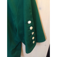Yves Saint Laurent Jacke/Mantel aus Baumwolle in Grün