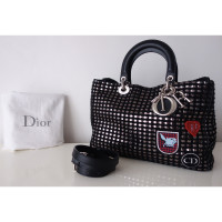 Christian Dior Diorissimo Bag Medium aus Leder in Schwarz