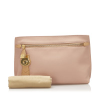 Burberry Clutch Bag Canvas in Pink