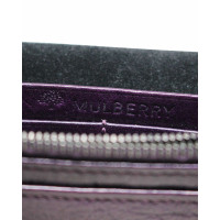 Mulberry Clutch aus Leder in Violett