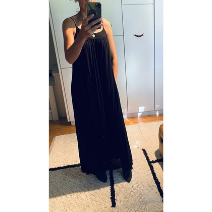 Velvet Kleid aus Baumwolle in Schwarz