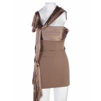 Hermès Kleid aus Viskose in Braun