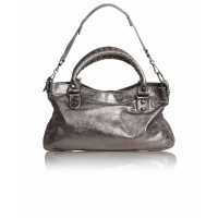 Balenciaga City Bag Leather in Silvery