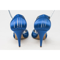 Rodo Pumps/Peeptoes aus Leder in Blau