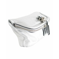 Alexander McQueen Clutch Bag Leather in Silvery