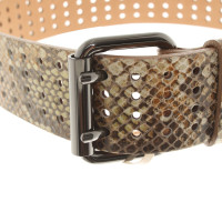 Schumacher Leather belt with reptile pattern