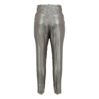 Brunello Cucinelli Trousers Silk in Silvery