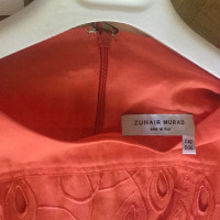 Zuhair Murad Robe en Coton en Orange