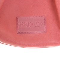 Red (V) Handbag with loop application