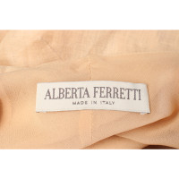 Alberta Ferretti Kleid aus Leinen in Beige