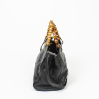 Gucci Bamboo Bag aus Leder in Schwarz