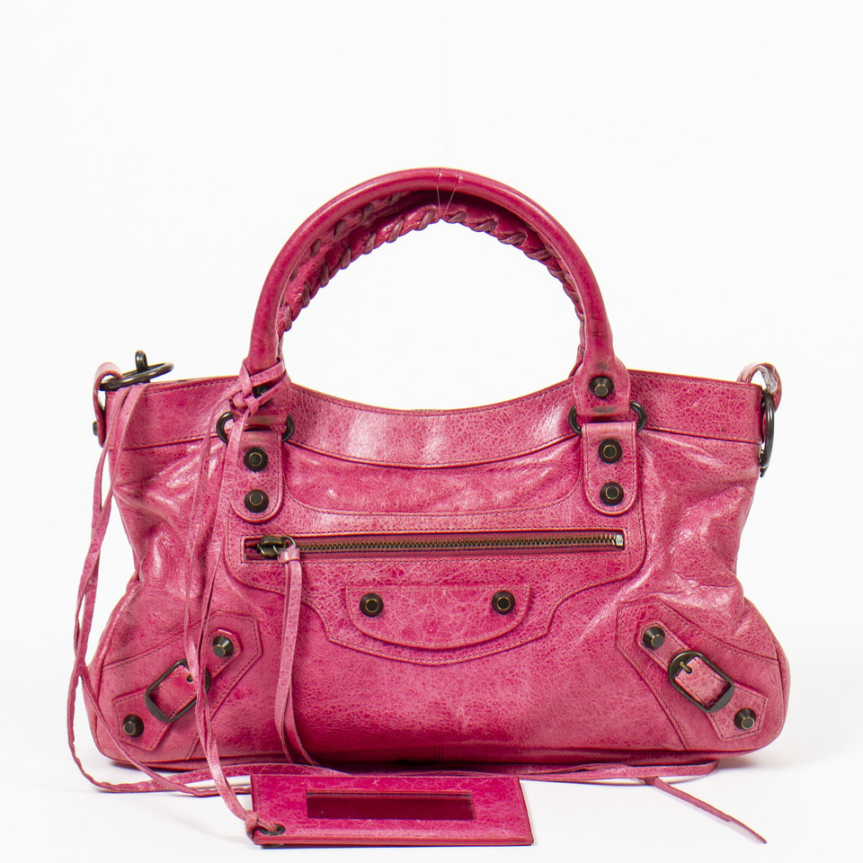 Balenciaga City Bag aus Leder in Rosa / Pink