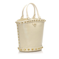 Prada Sac à main en Cuir verni en Blanc