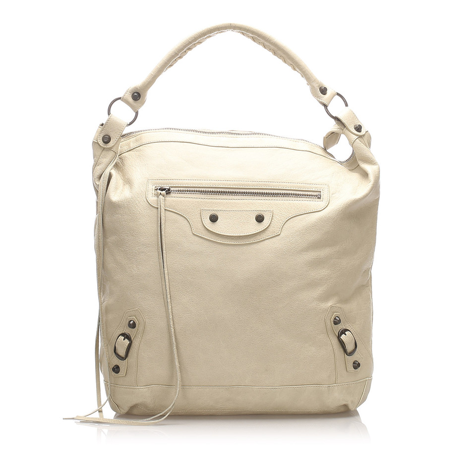 Balenciaga Borsa a tracolla in Pelle in Bianco