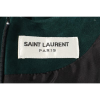 Saint Laurent Vestito in Pelle scamosciata in Verde