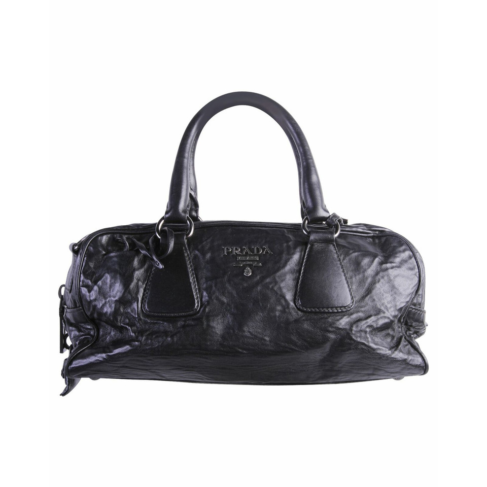 Prada Tote Bag aus Leder in Schwarz