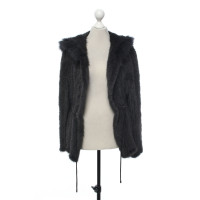 Yves Salomon Jacket/Coat Fur in Grey