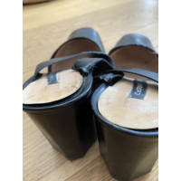 Costume National Slippers/Ballerinas Leather in Black