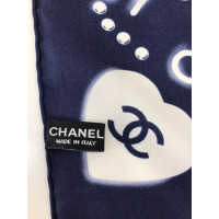 Chanel Sjaal Zijde in Blauw
