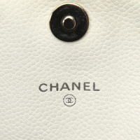 Chanel Tasje/Portemonnee Leer in Wit