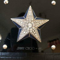 Jimmy Choo For H&M Clutch aus Leder in Schwarz