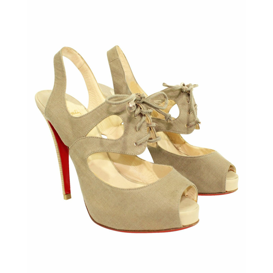 Christian Louboutin Sandales en Cuir en Marron